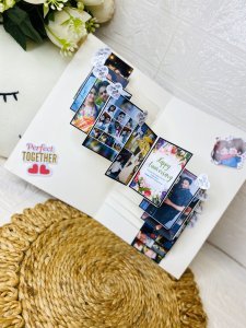Customized Happy Anniversary Popup 3D Greeting Card With Envelope For Husband, Wife and Friend Note Card (1pc) with Photo (11 Photos)