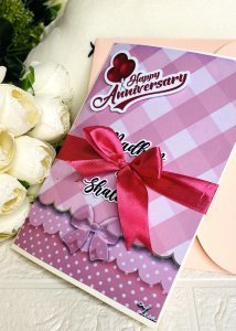 Customized Happy Anniversary Popup 3D Greeting Card With Envelope For Husband, Wife and Friend Note Card (1pc) with Photo (11 Photos)