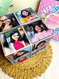 Flipping Photo Cube Box Gift | Birthday Gift With 48 Photos