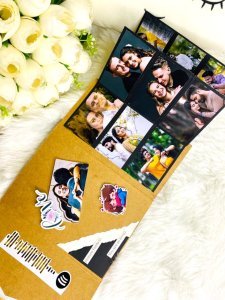 Customized Love Popup 3D Greeting Card With Envelope For Husband, Wife and Friend Note Card (1pc) with 12 Photo