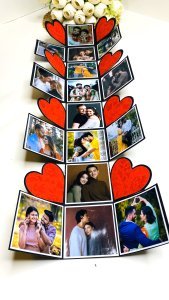 Photo Cube Explosive Gift Box, Birthday Anniversary and Valentine Gift Box Any Occasion