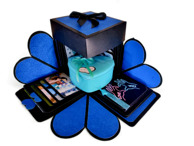 Explosive Gift Box, Birthday Gift, Wedding Gift, Valentine Love Gift For Your Wife/Husband, Fiance, Boyfriend(1 Tin Box Includes Teddy & Roses), 1 Count